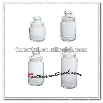 D222 Round Glass Jar With Lid